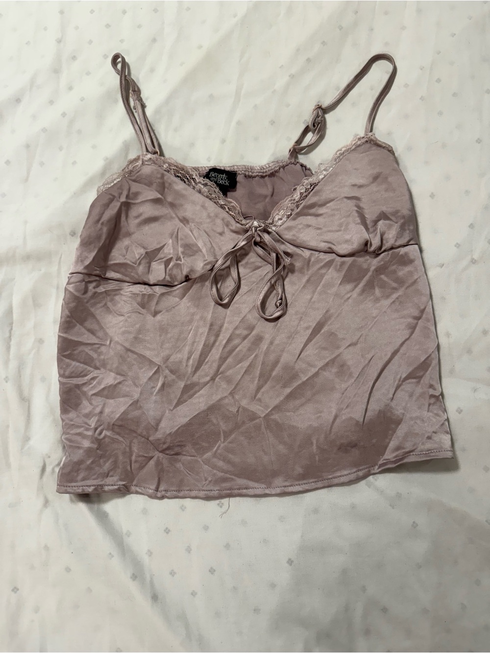 PacSun Dusty Rose Satin Lace Cami